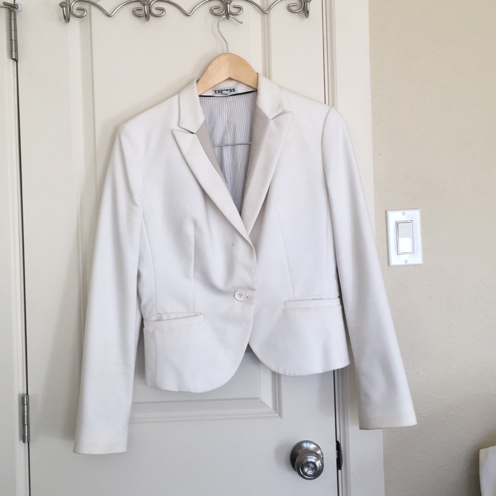 White skirt suit from express